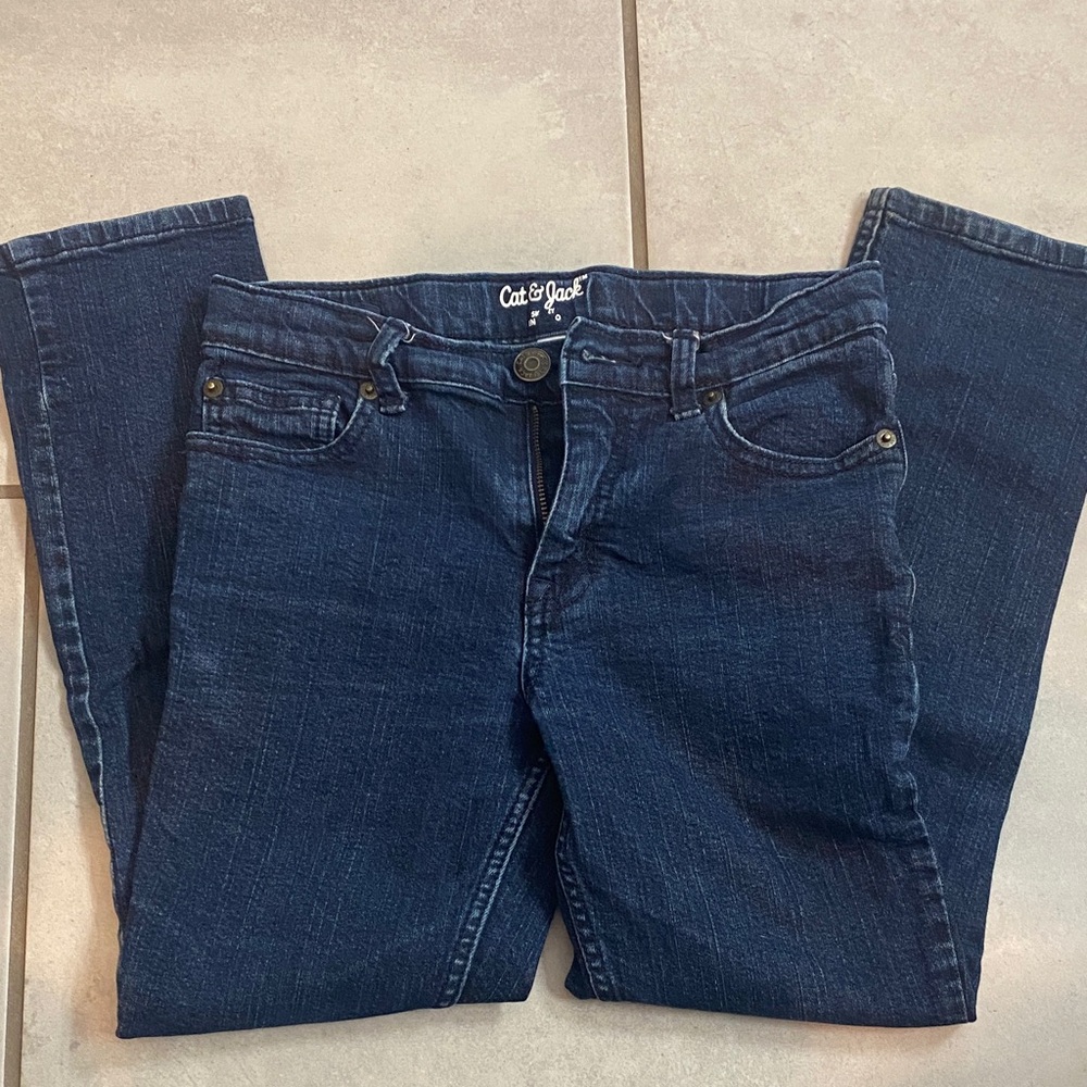 Cat & Jack Kids Dark Blue Skinny Jeans size 10